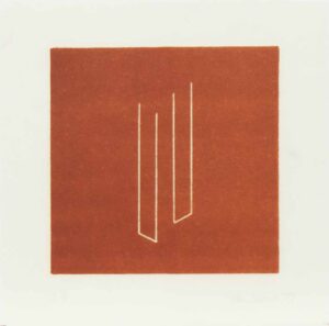 Untitled, 19 x 19.1cm, lithograph on handmade paper with cut edge, 1979