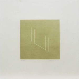 Untitled(set of 2), 35.9 x 35.9cm, lithograph on Japanese paper with cut edge, 1979