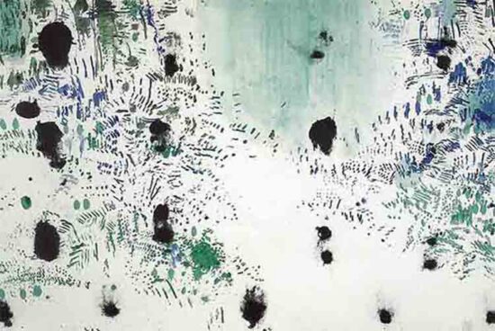 계곡, 142 x 206cm, 한지에 수묵담채, 1996