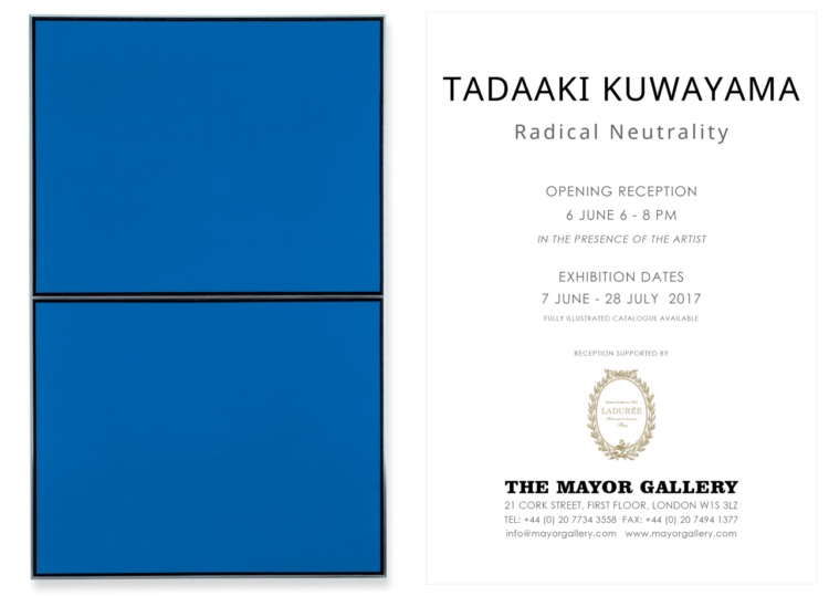 Tadaaki Kuwayama Exhibition at The Mayor gallery, London
